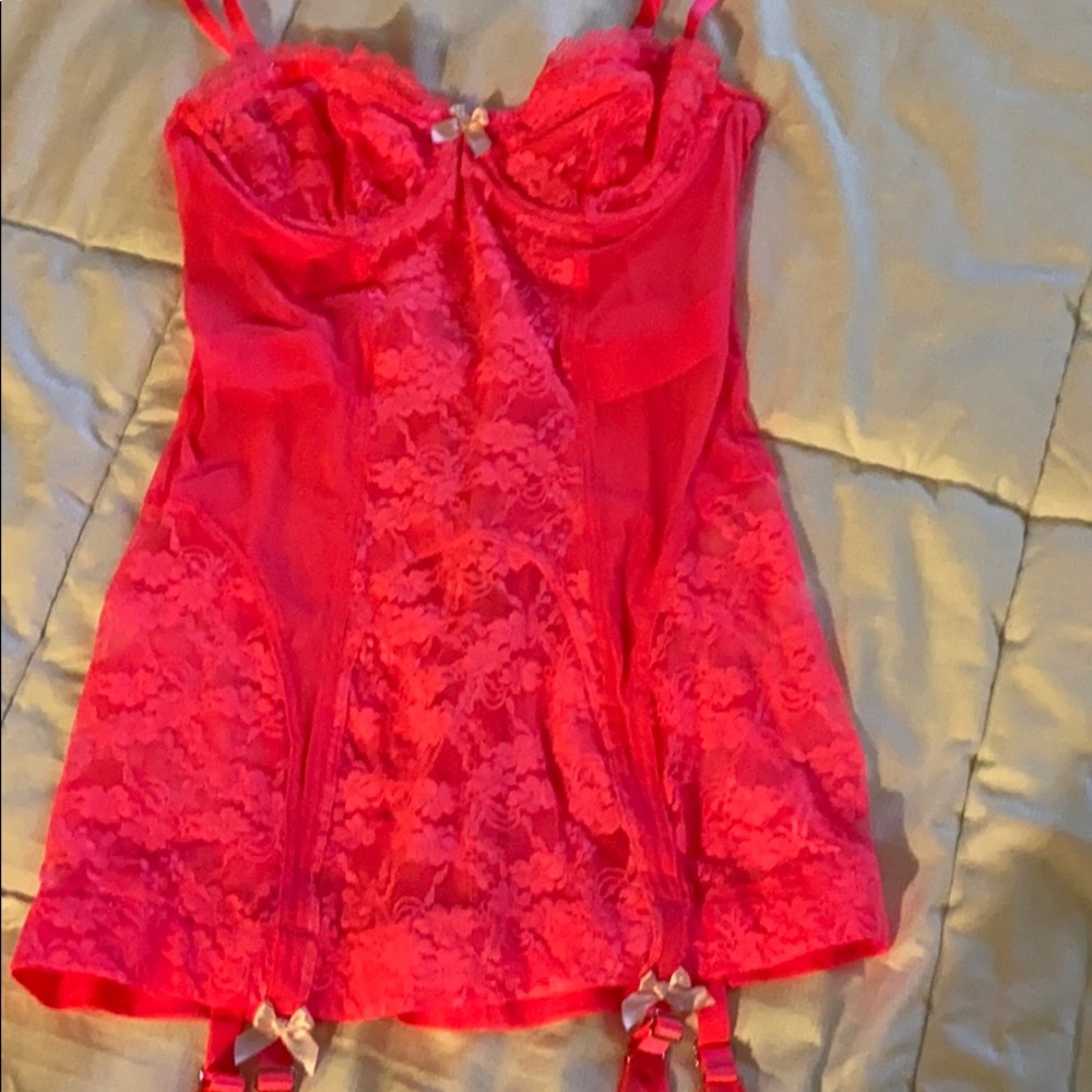 Sheer mesh and lace lingerie
